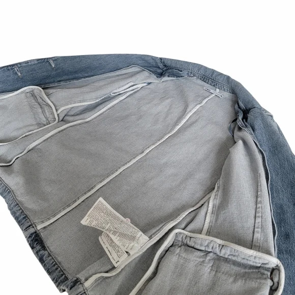 ZARA Denim Double Breasted Blazer Boxy Oversized Jacket Blue Women’s Siz… - Picture 8 of 17